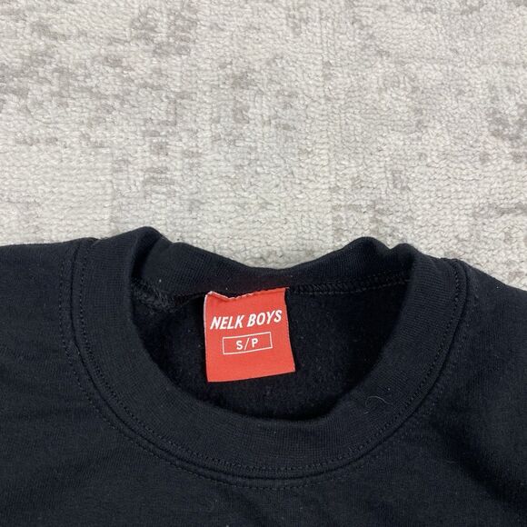 FULL SEND Sweatshirt Embroidered Logo Crewneck Black Red Nelk Size Small - Picture 4 of 5